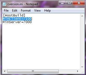 cversion cversion.ini